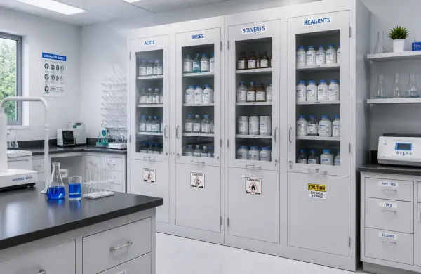 Lab Cabinets for Safe Chemical Storage | Shelves Tech - Shelves Tech Private Limited