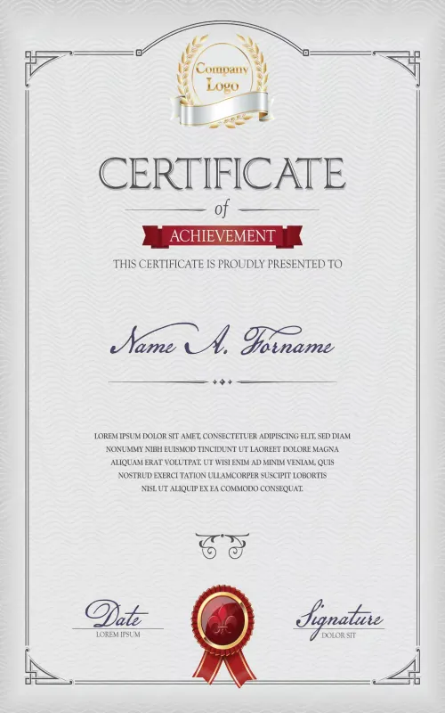 Certificate of Achievement Design – Professional Award Template