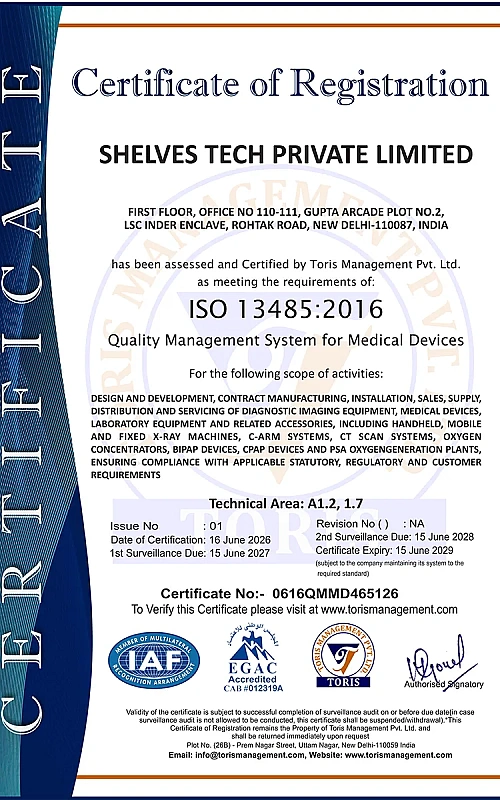 Shlelves Certificates Certification Shelves Tech Private Limited